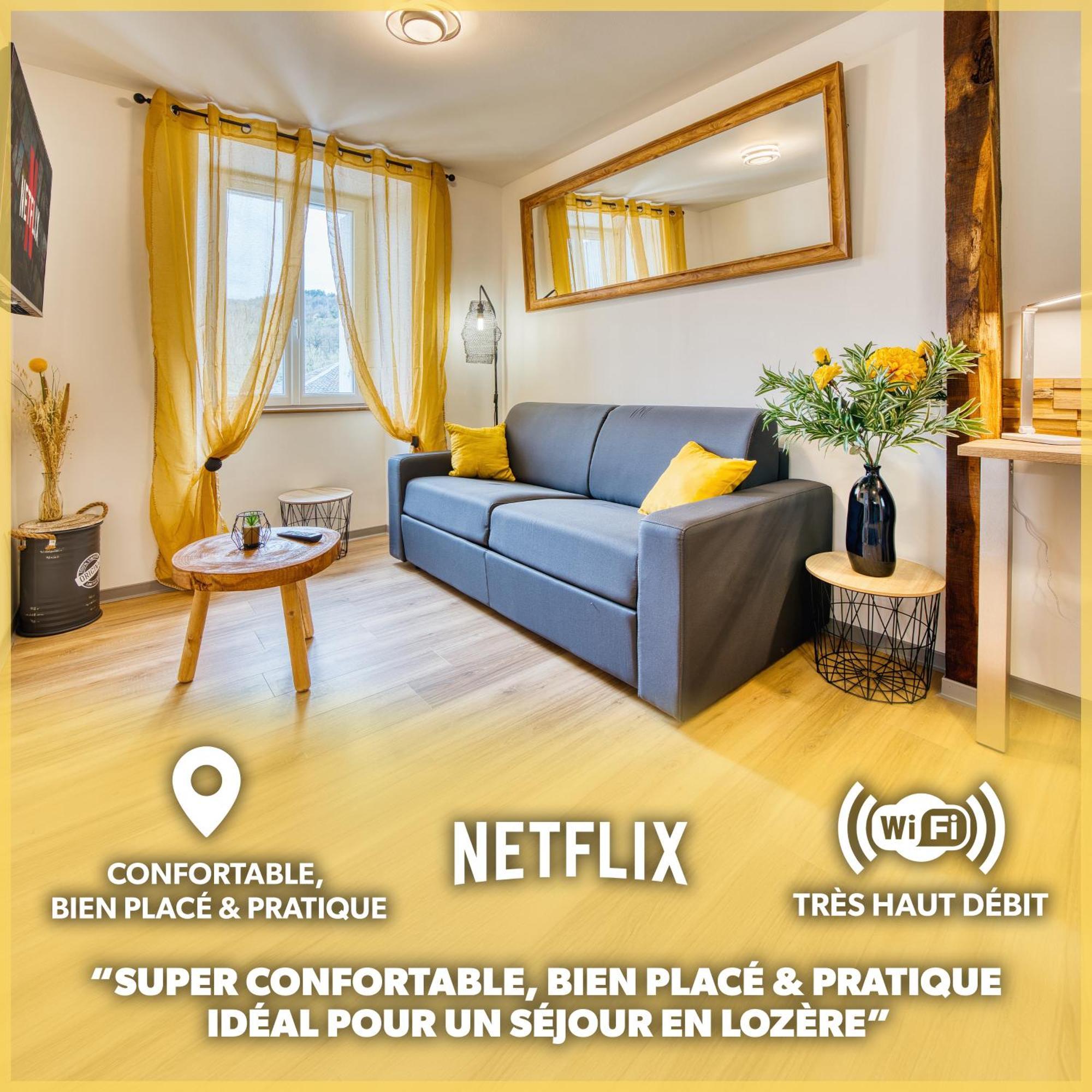 Les Hourtous Netflix Wi-Fi Fibre Terasse 4 Pers Apartman Banassac Kültér fotó